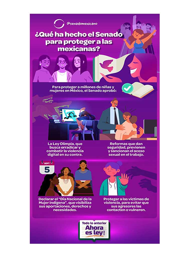 ¿Qué ha hecho el Senado para proteger a las mexicanas?