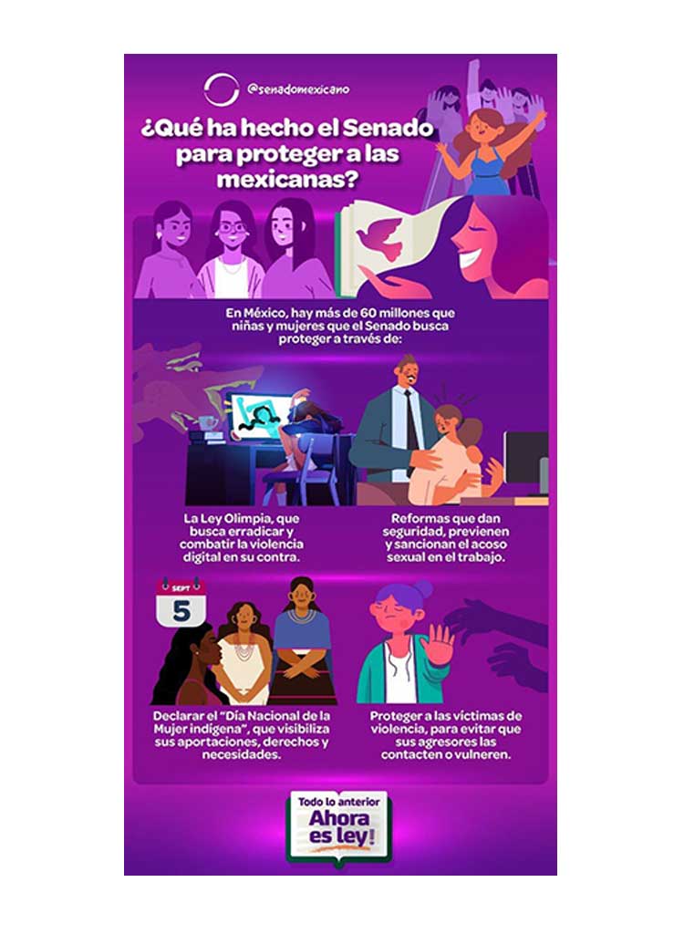 ¿Qué ha hecho el Senado para proteger a las mexicanas?