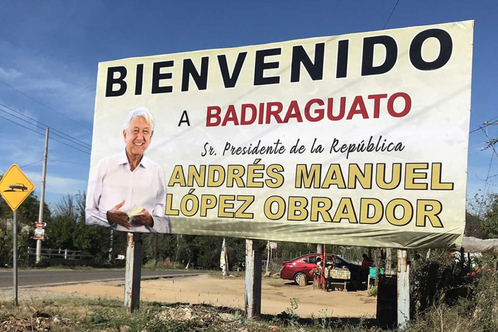 Bienvenido a Badiraguato Sr. Presidente López Obrador