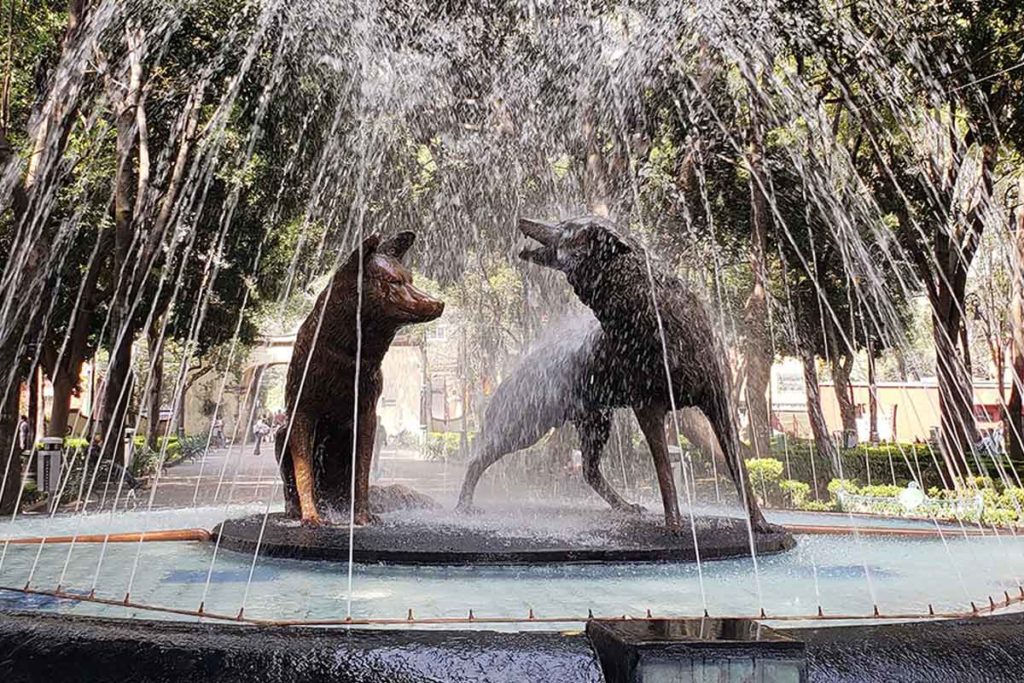 Fuente de los coyotes en Coyoacán